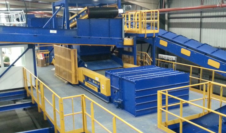 Eddy Current Separator (ECS) 2M wide separating aluminium from household waste - Magnapower