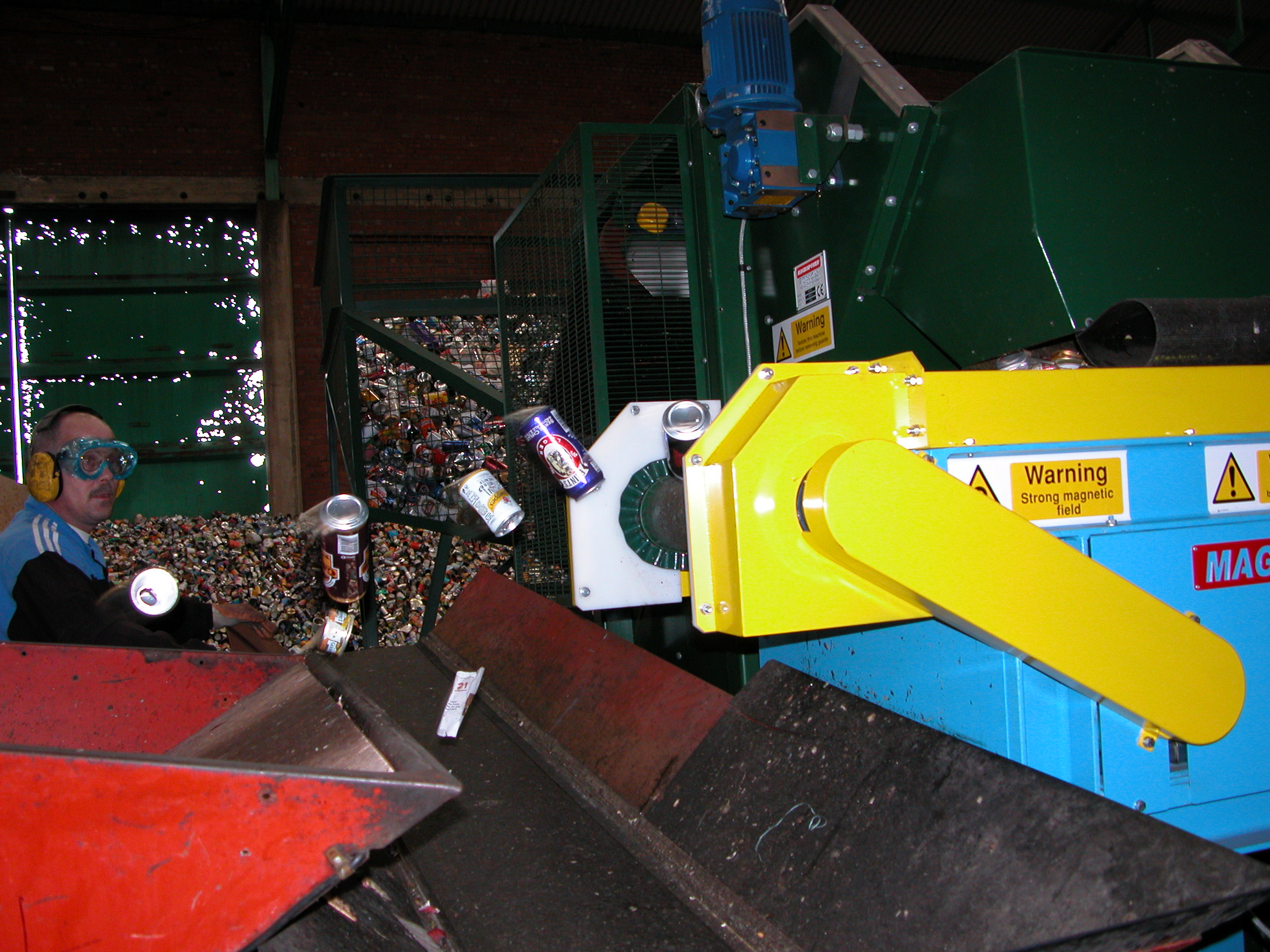 Eddy Current Can Separator in Operation