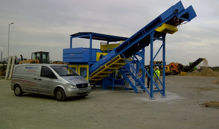 Metal separation plant after installation by Magnapower