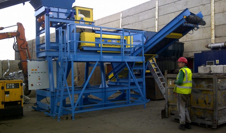 Metal Recycling plant recovery of 25mm non ferrous metals