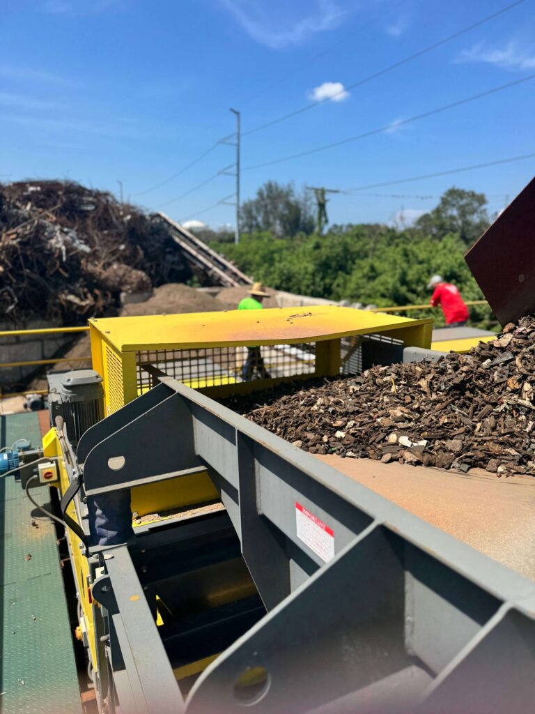 Three eddy current separators at Scrap King Florida processing different size fractions of eddy current waste with magnetic separation technologies. data-large-image=