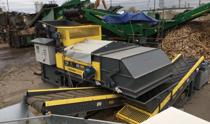 Magnapower Eddy Current Separator designed with our proprietary magnet design for high-intensity performing magnetic separation. data-large-image=