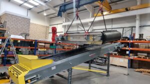 Large Working Gap Crossbelt Overband Magnet