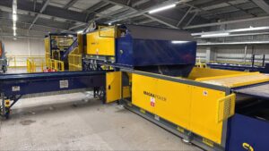 Two Magnapower eddy current separators operating in sequence for high‑capacity non‑ferrous metal separation in recycling and magnetic separation systems.